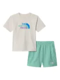 The North Face Kids logo-print shorts (set of two) - Green