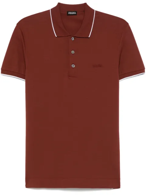Zegna logo-embroidered polo shirt