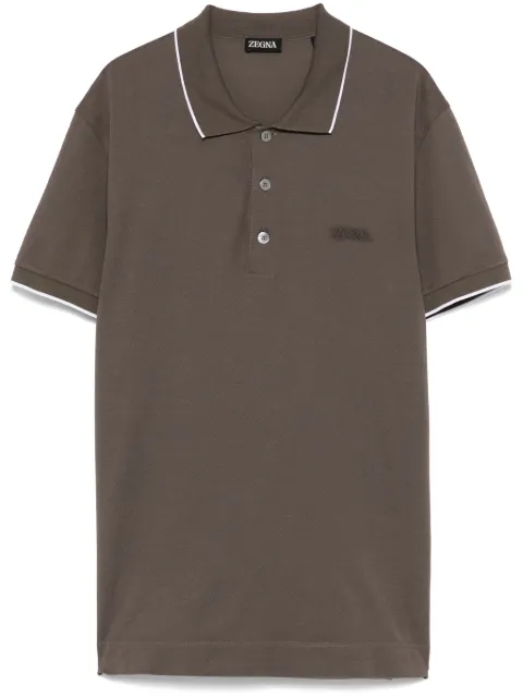 Zegna playera tipo polo con logo bordado