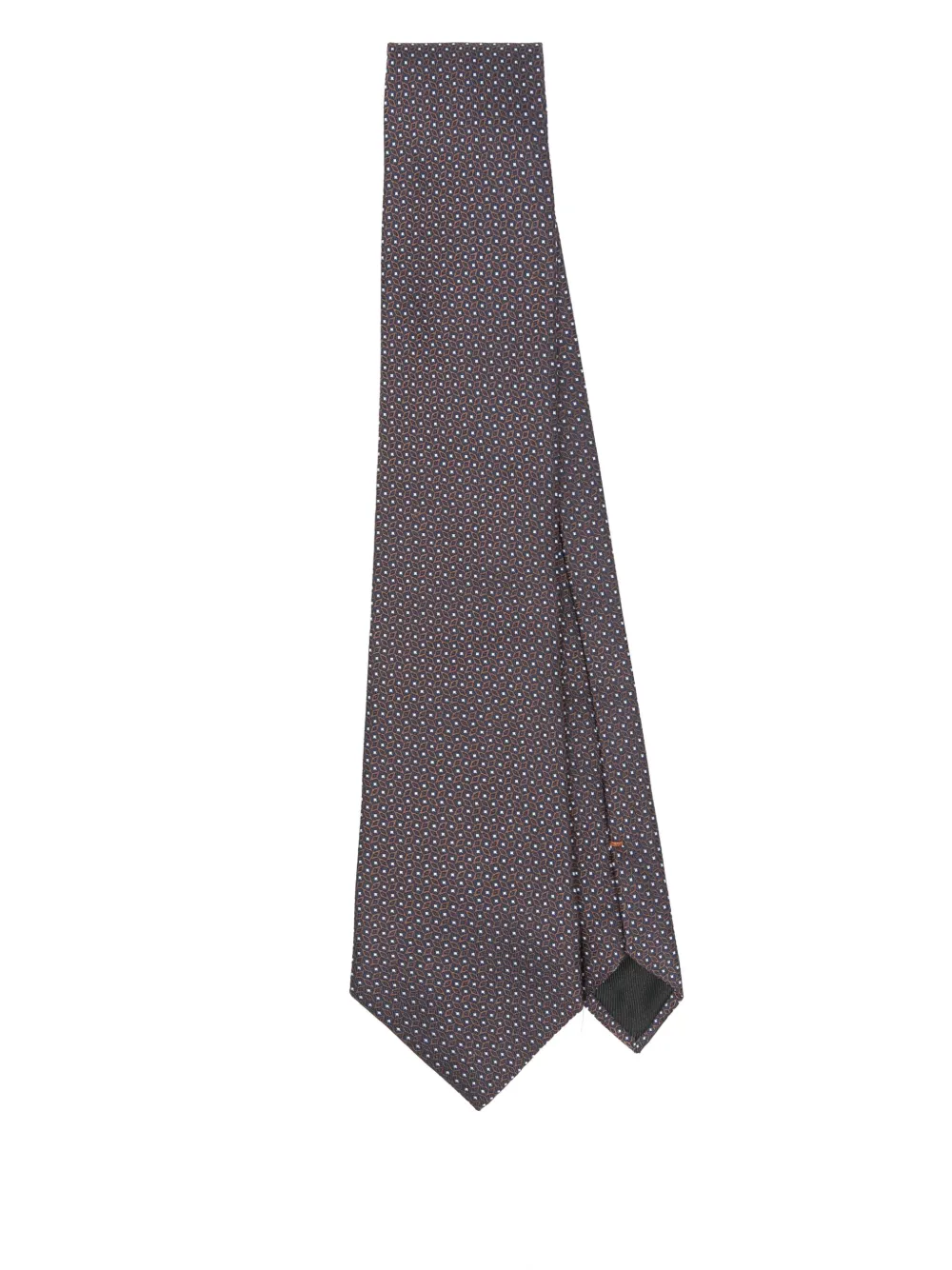 Zegna geometric-jacquard tie | Brown | Image 1