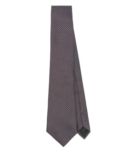 Zegna geometric-jacquard tie