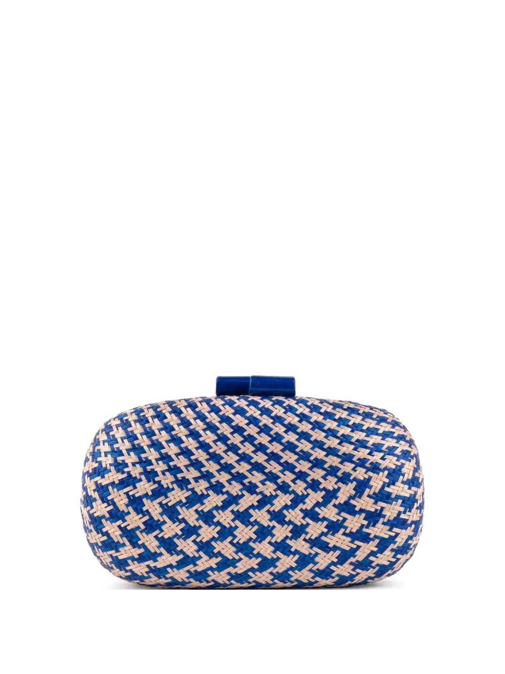 Gustoko houndstooth pattern clutch | Blue | Image 1