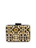 Gustoko leopard-pattern clutch - Black