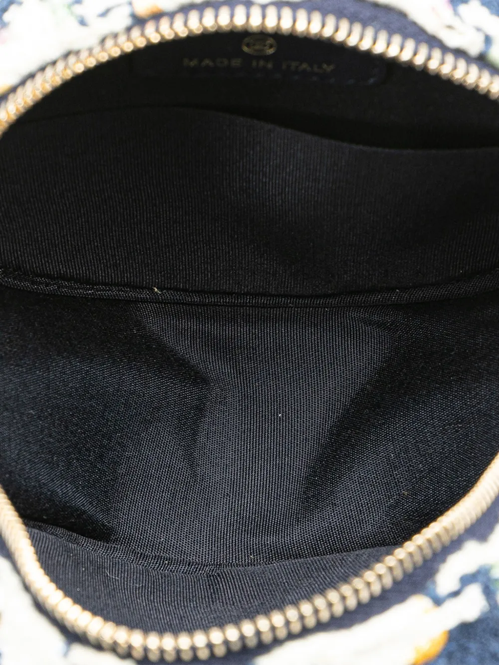 Pre-owned Chanel 2020 Tweed 19 Round Clutch With Chain Satchel In Blue