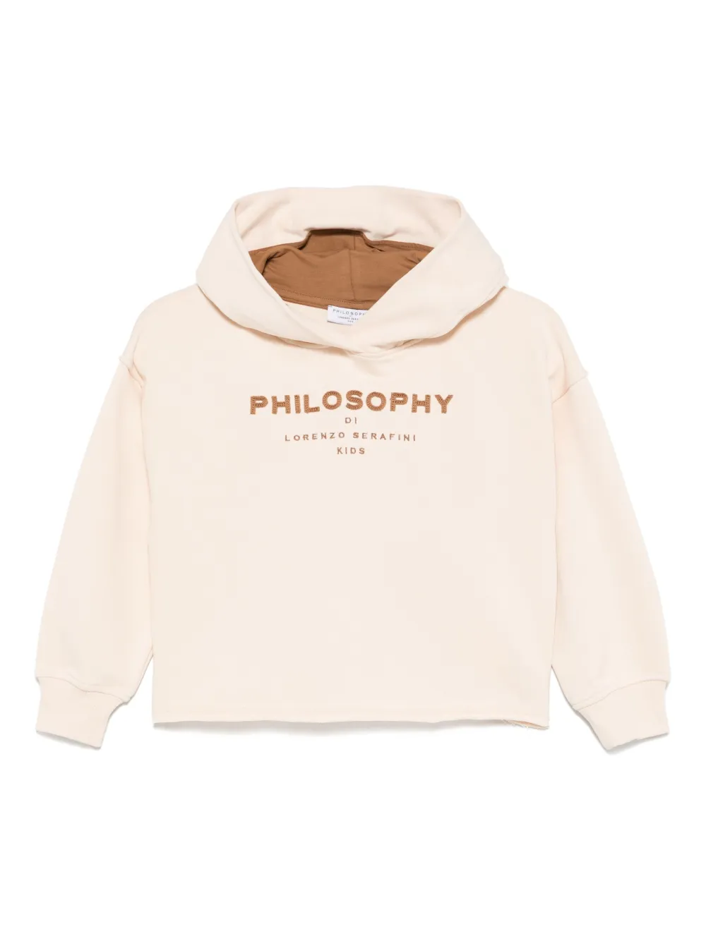 Image 1 of Philosophy Di Lorenzo Serafini Kids Agasalho jeans com capuz e patch de logo