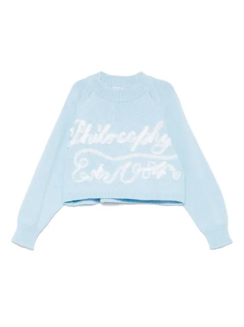 Philosophy Di Lorenzo Serafini Kids Suéter com aplicação de logo