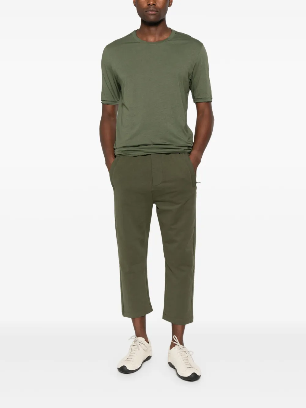 Thom Krom Cropped jersey trainingsbroek - Groen