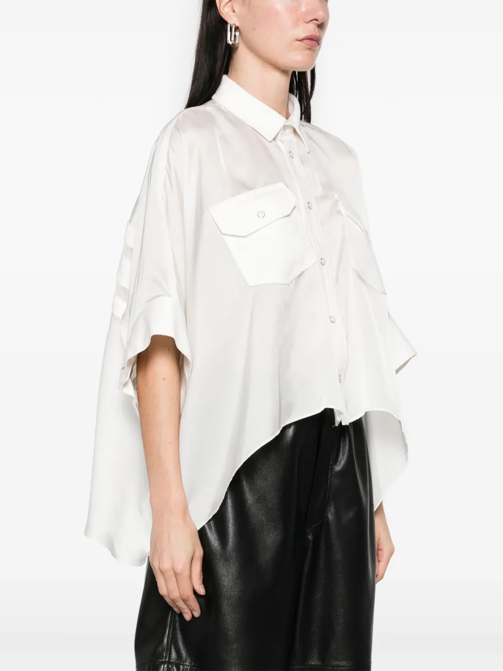sacai Satijnen blouse Wit