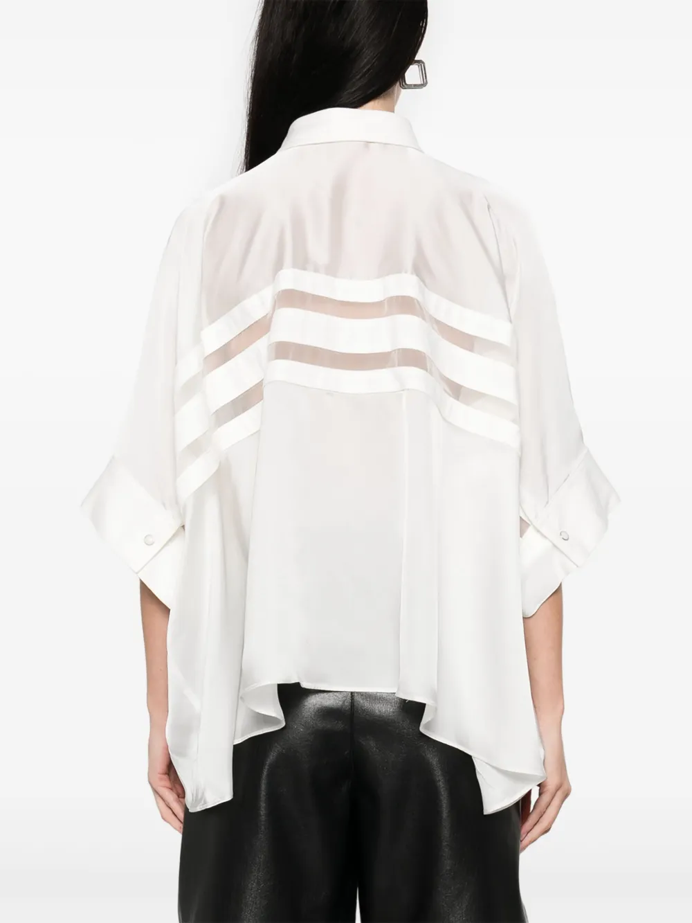 sacai Satijnen blouse Wit