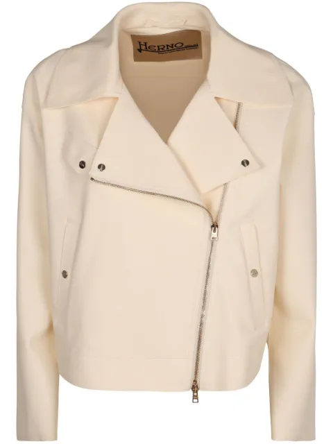 Herno zip-up biker jacket