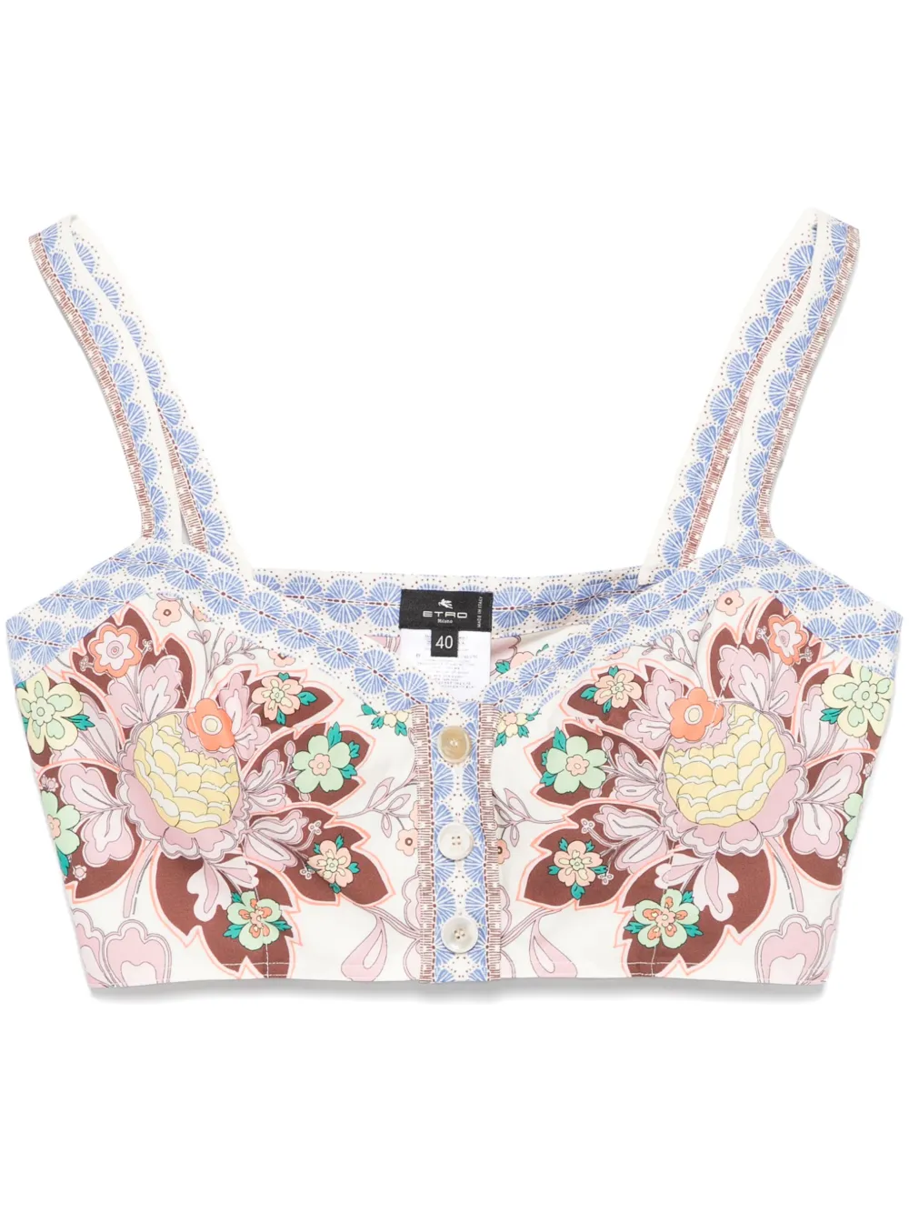ETRO Top met bloemenprint Beige