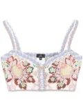 ETRO floral-print crop top - Neutrals