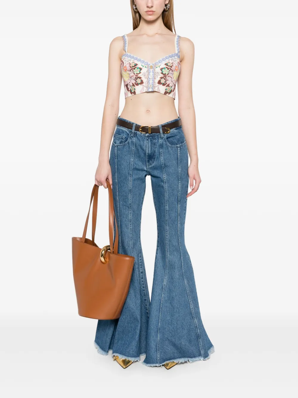 ETRO Top met bloemenprint Beige