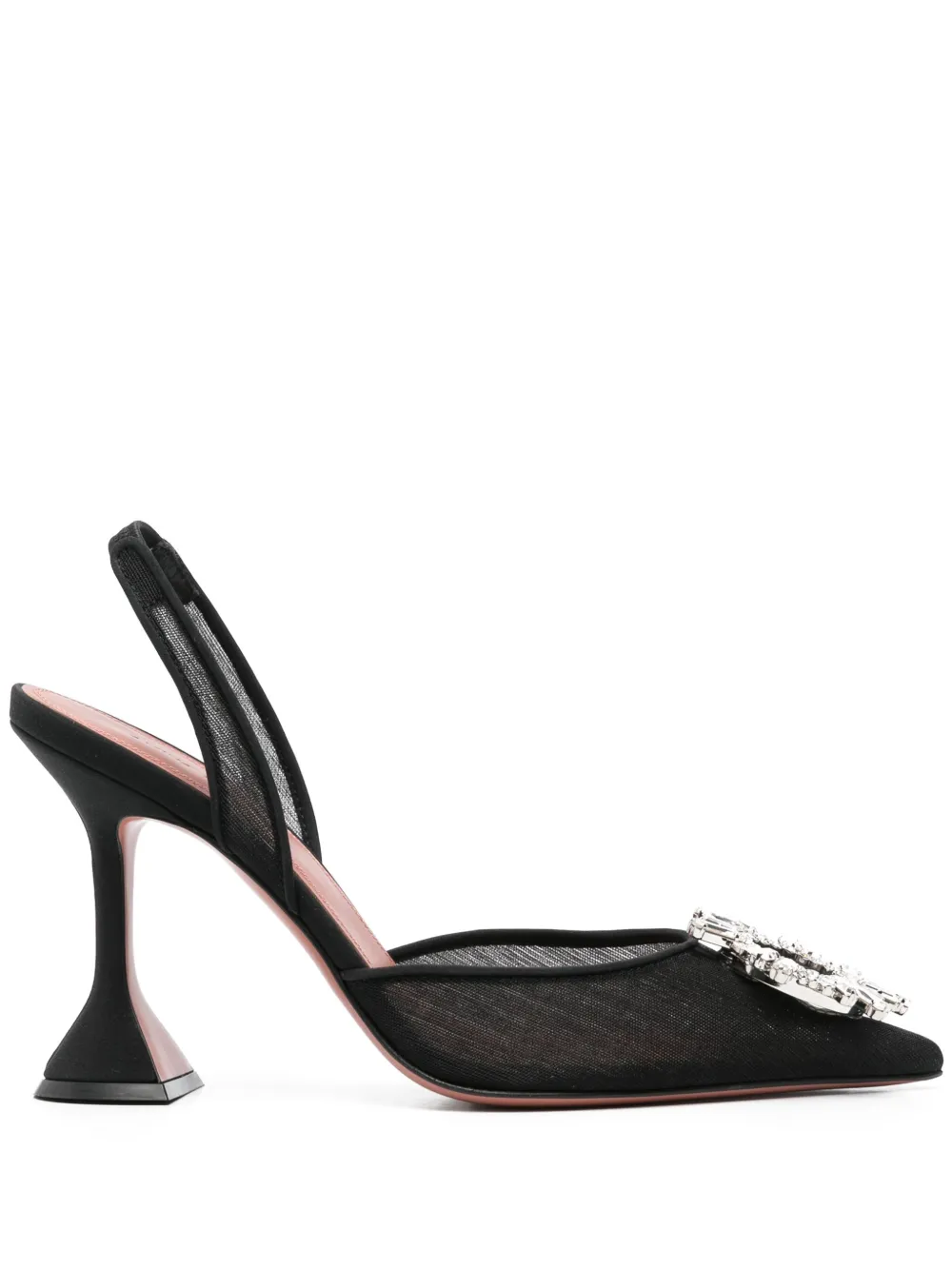 Amina Muaddi 100mm Begum slingback pumps Black