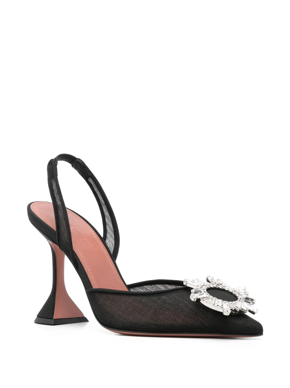 Amina Muaddi 100 mm Begum slingback pumps - Zwart