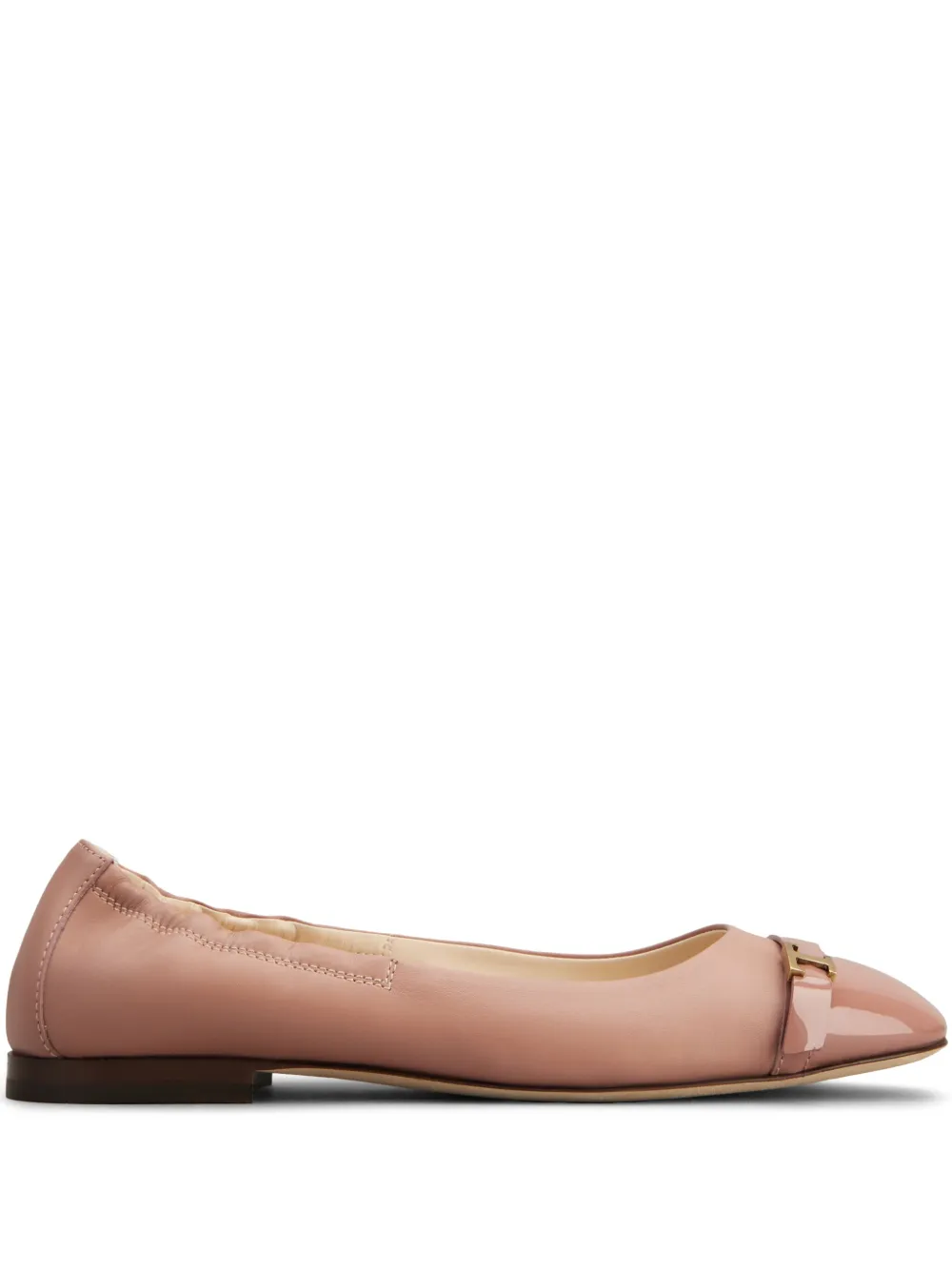 Tod's leather ballerina shoes Roze