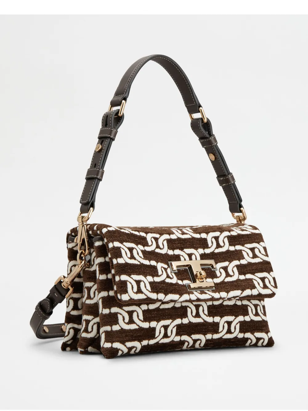 Tod's graphic-print shoulder bag - Bruin