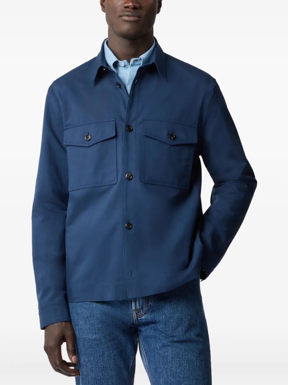 Tod's Shirtjack met logopatch - Blauw