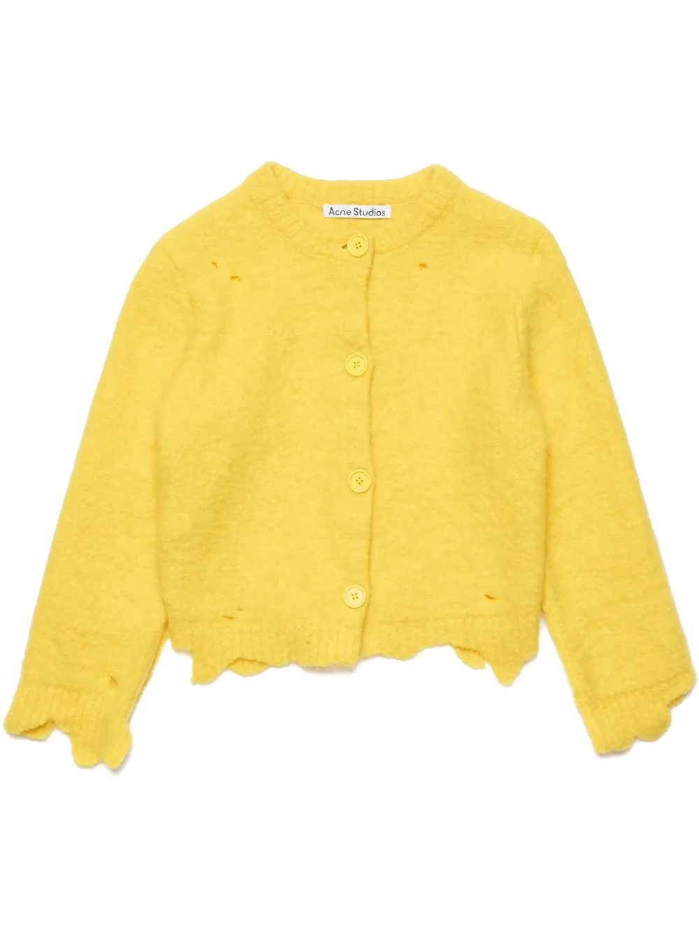 Acne Studios Vest met gerafeld effect Geel