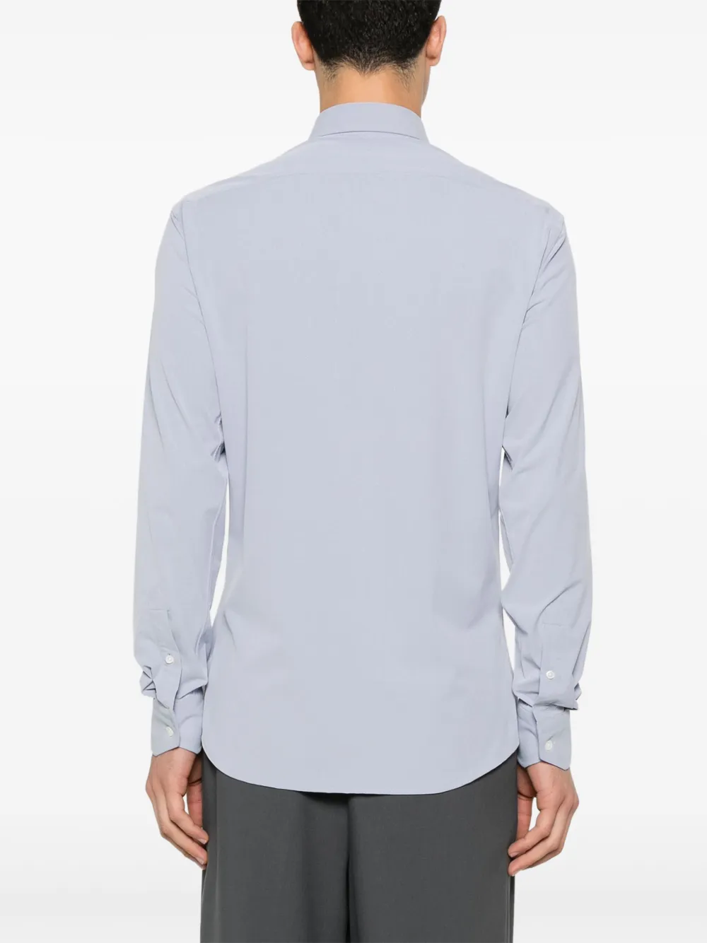 Shop Traiano Milano Cutaway-collar Shirt In Blue