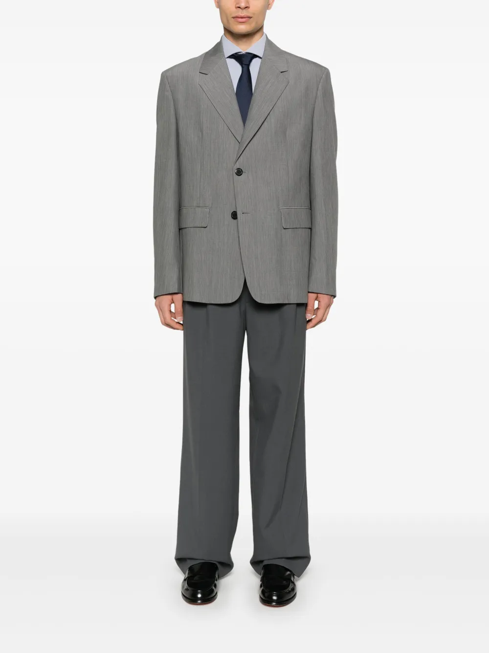 Shop Traiano Milano Cutaway-collar Shirt In Blue