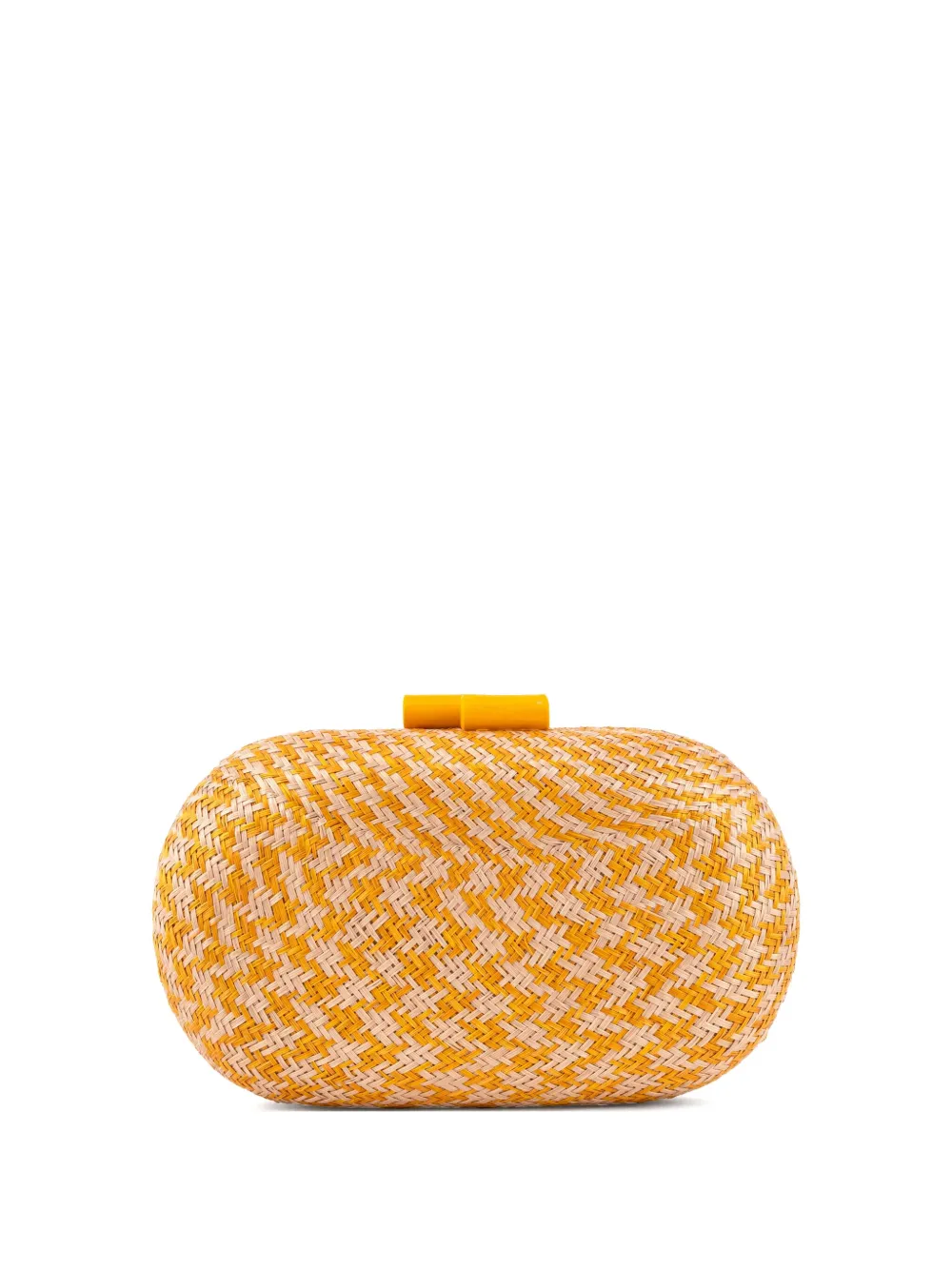 Gustoko houndstooth pattern clutch | Yellow | Image 1