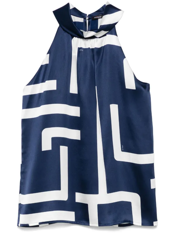 Kiton Silk Top in Blue