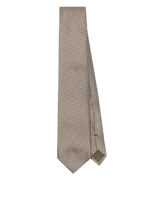 TOM FORD geometric-jacquard tie
