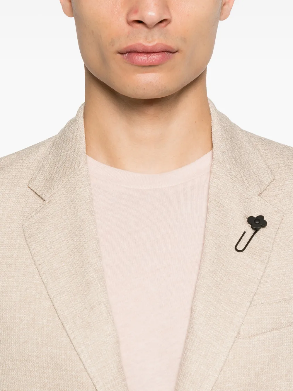 Lardini Blazer met broche Beige