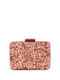 Gustoko embroidered-pattern clutch - Pink