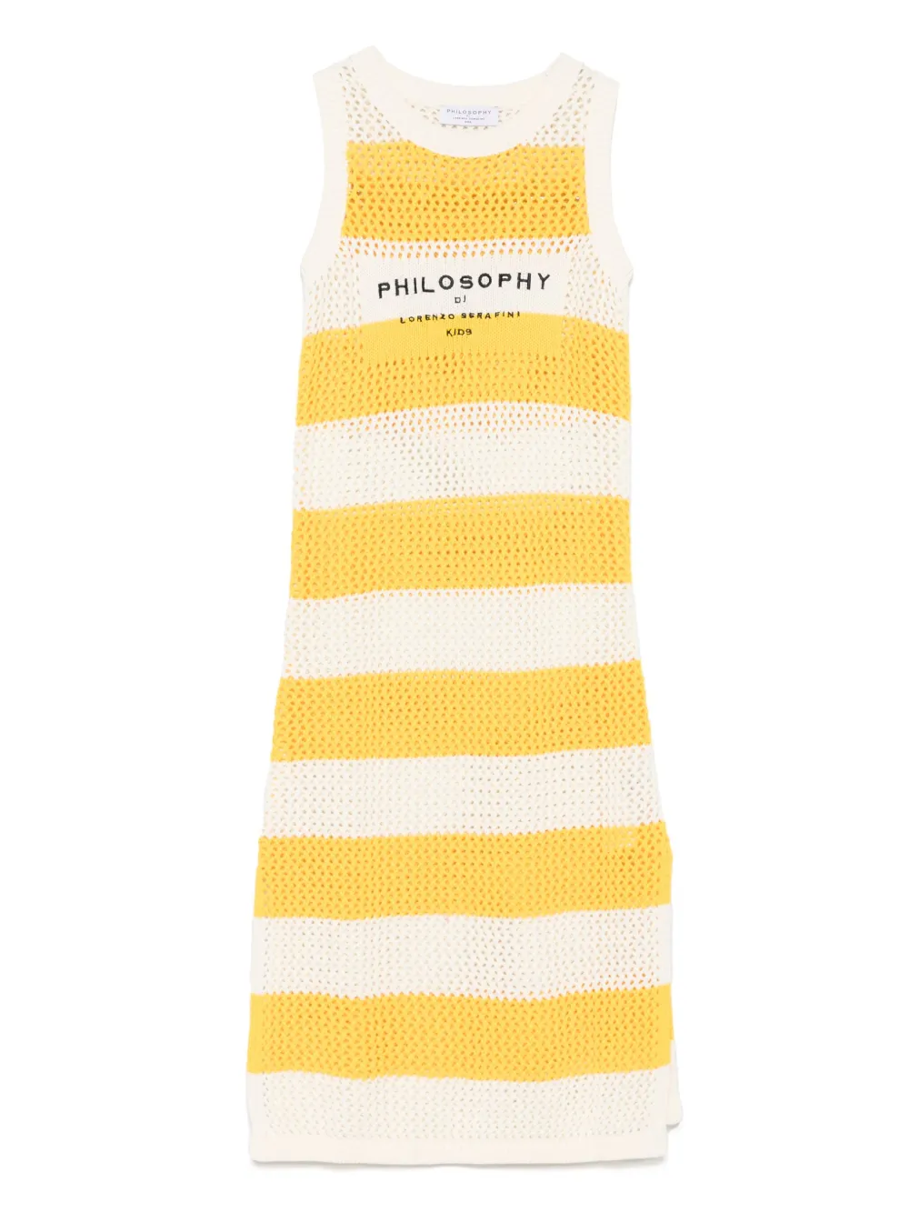 Philosophy Di Lorenzo Serafini Kids クロシェニット ワンピース - イエロー Philosophy Di Lorenzo Serafini Kids クロシェニット ワンピース - イエロー