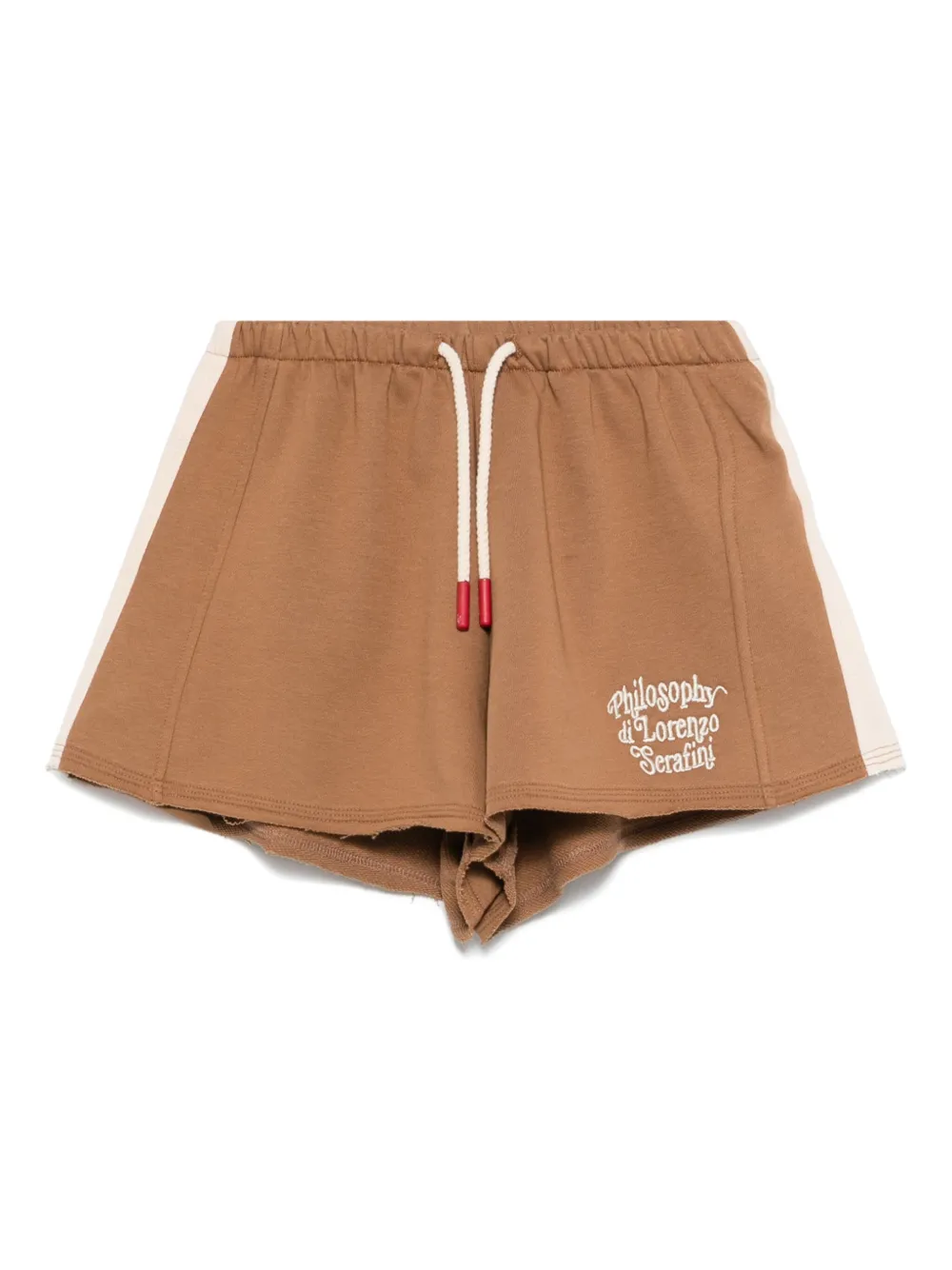Philosophy Di Lorenzo Serafini Kids Shorts met geborduurd logo Bruin