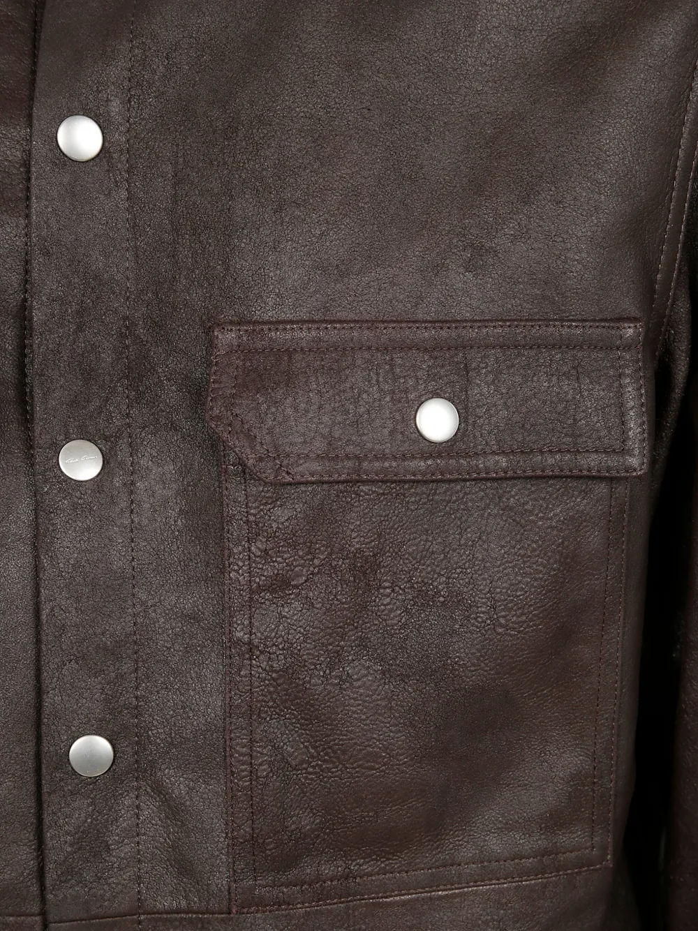 Rick Owens Leren jack Bruin