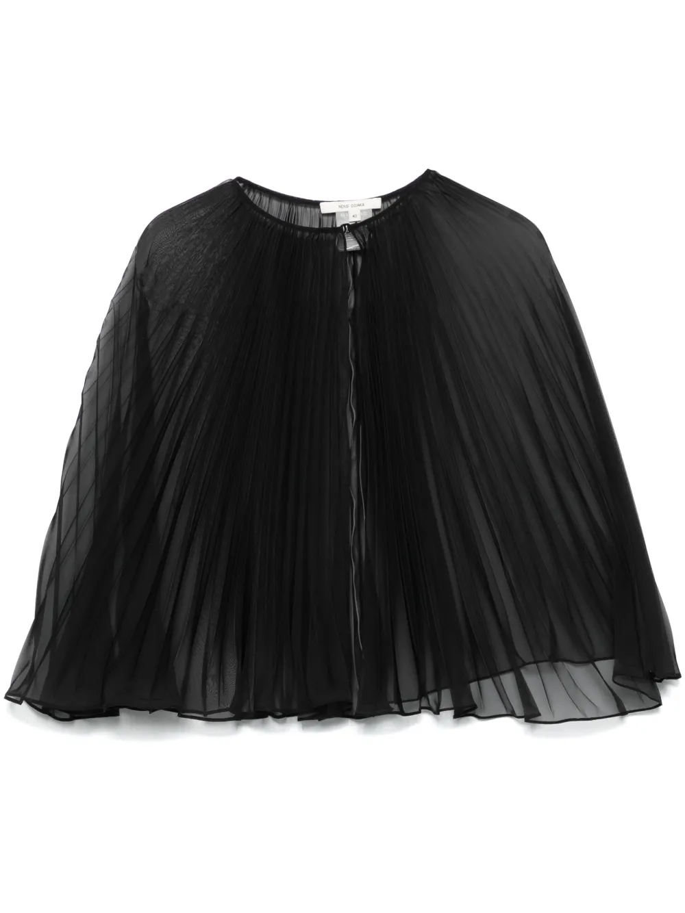 georgette pleated cape