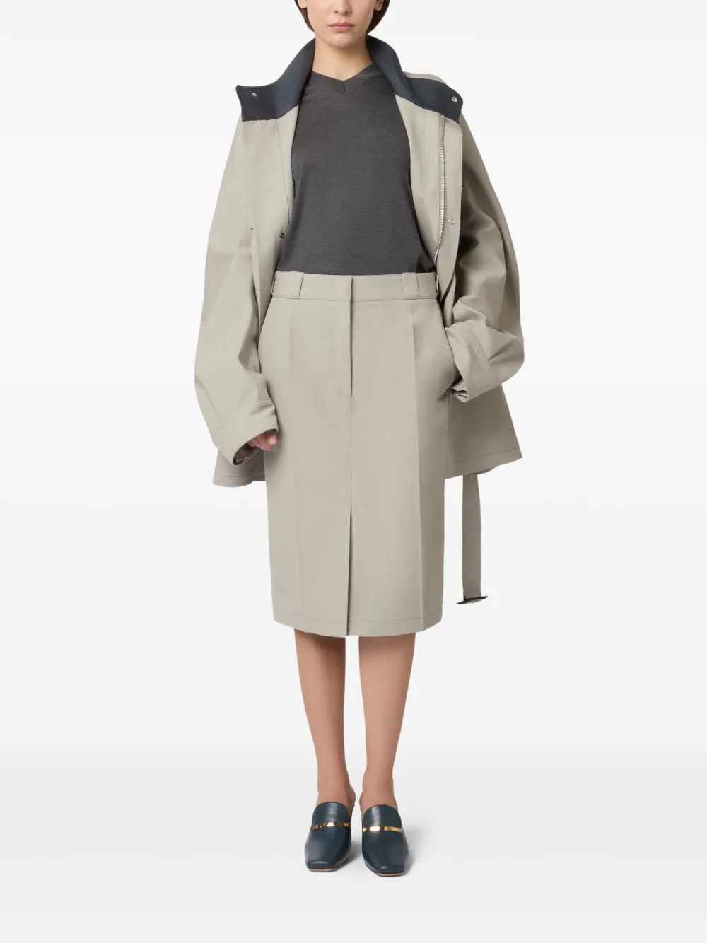 Tod's Midi-plooirok - Grijs