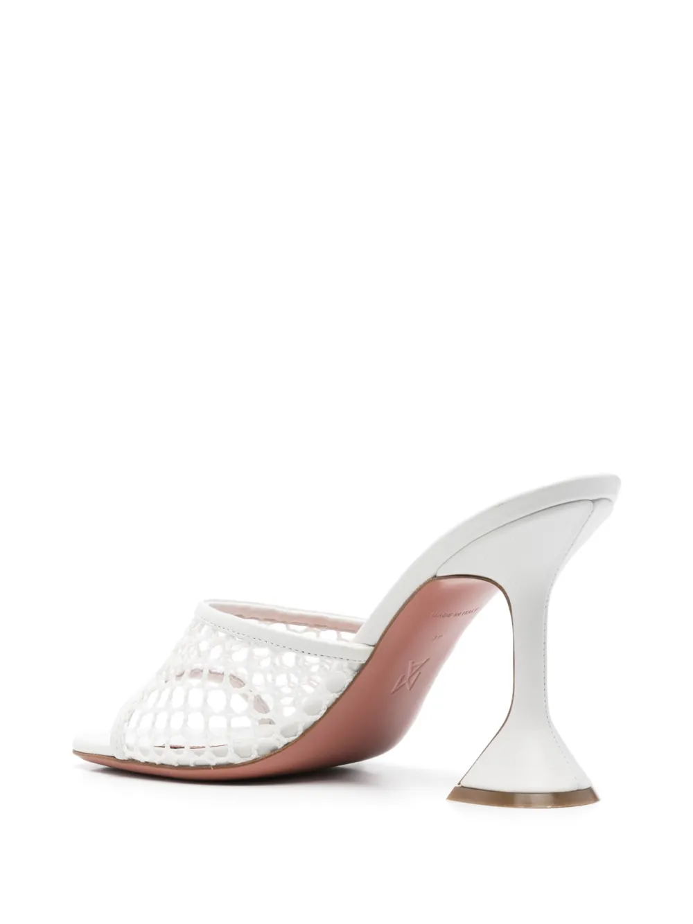 Amina Muaddi 90mm Lupita sandals White