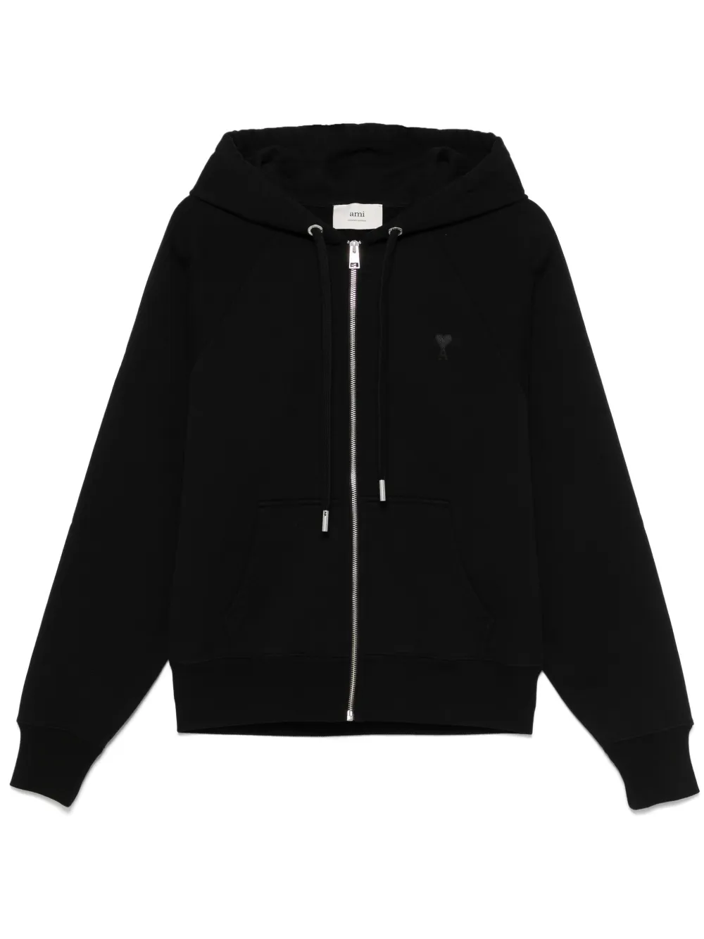 AMI Paris Hoodie met borduurwerk Zwart