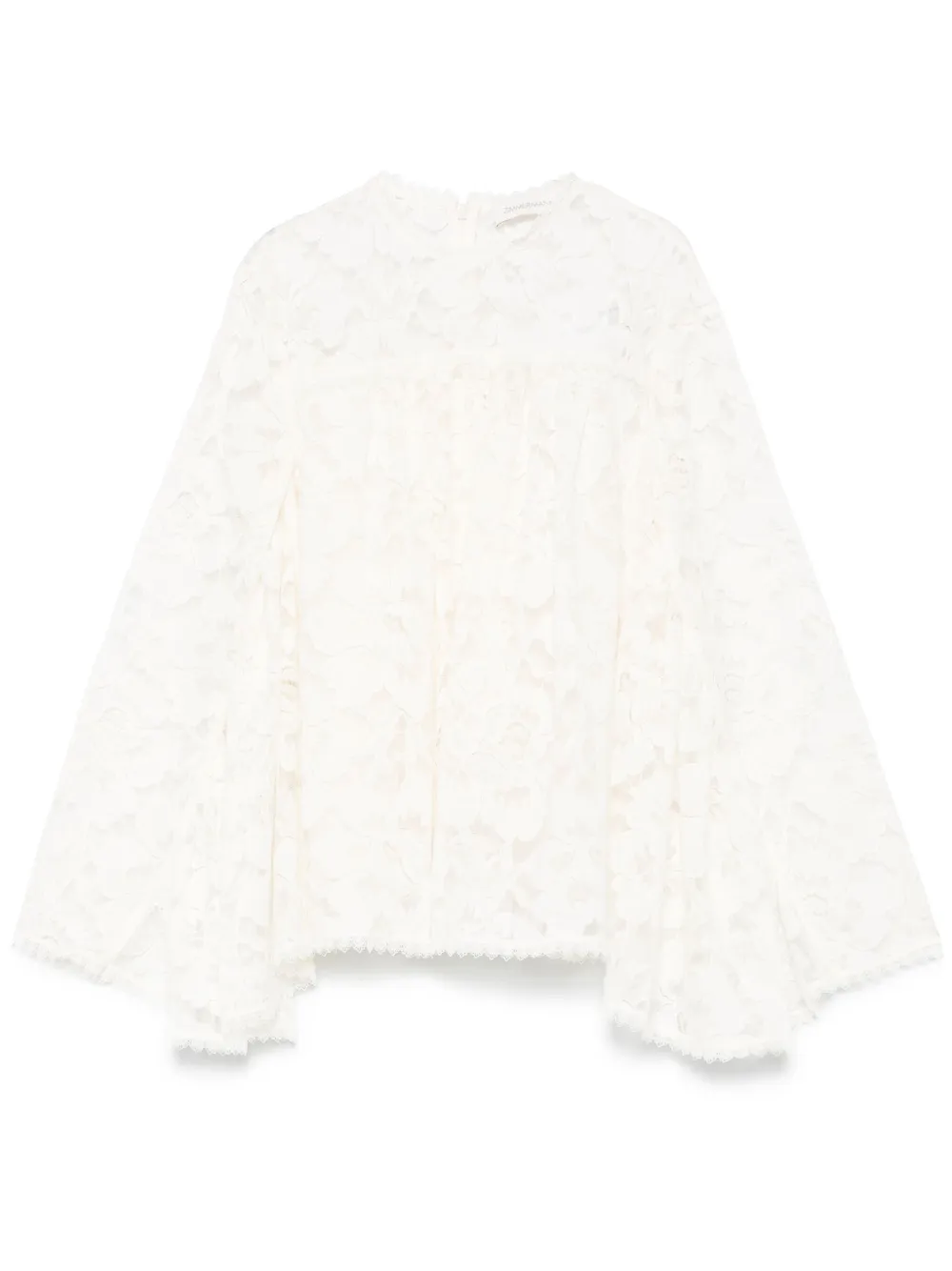 ZIMMERMANN Illuminate blouse met kant Beige