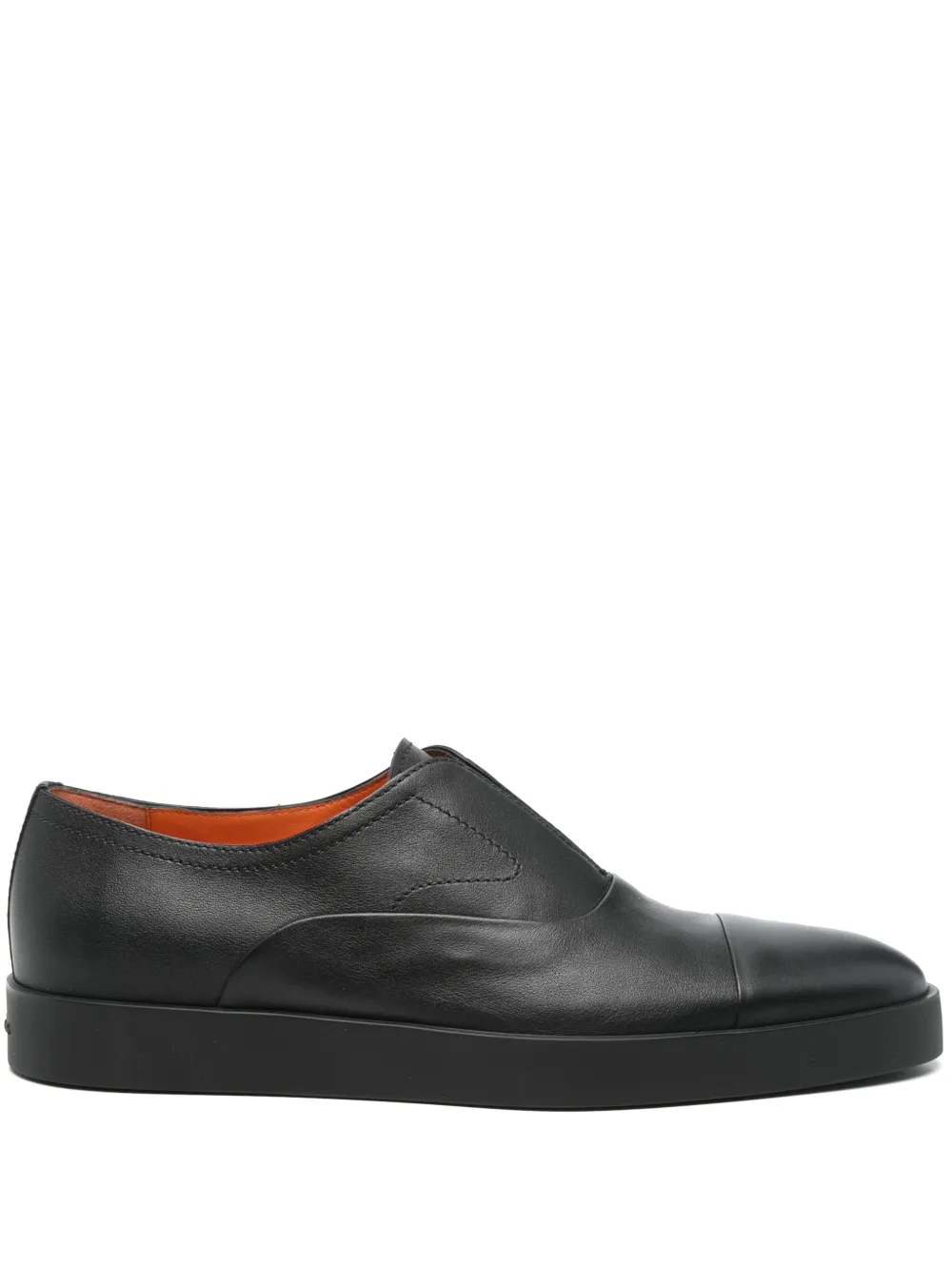 Santoni leather loafers Black