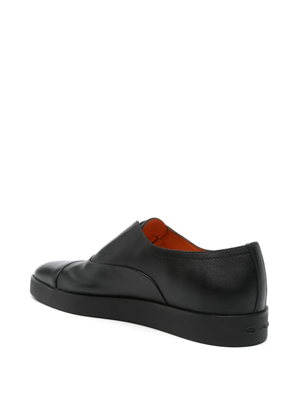 Santoni leather loafers Black