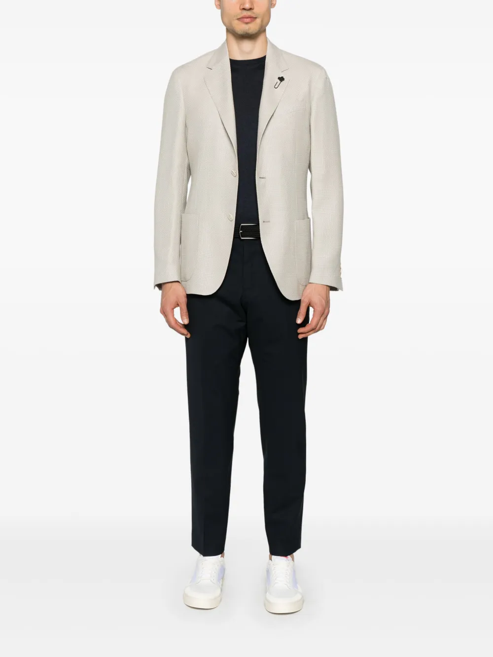 Lardini Blazer met enkele rij knopen - Beige