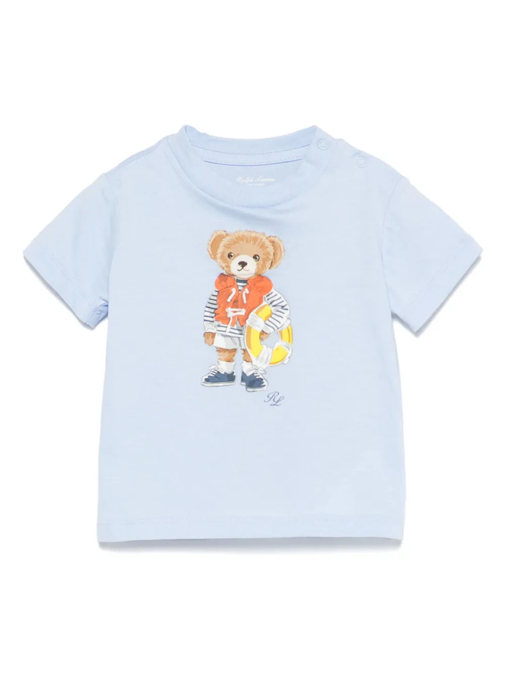 POLO RALPH LAUREN KIDS T-shirt met teddybeerprint Blauw