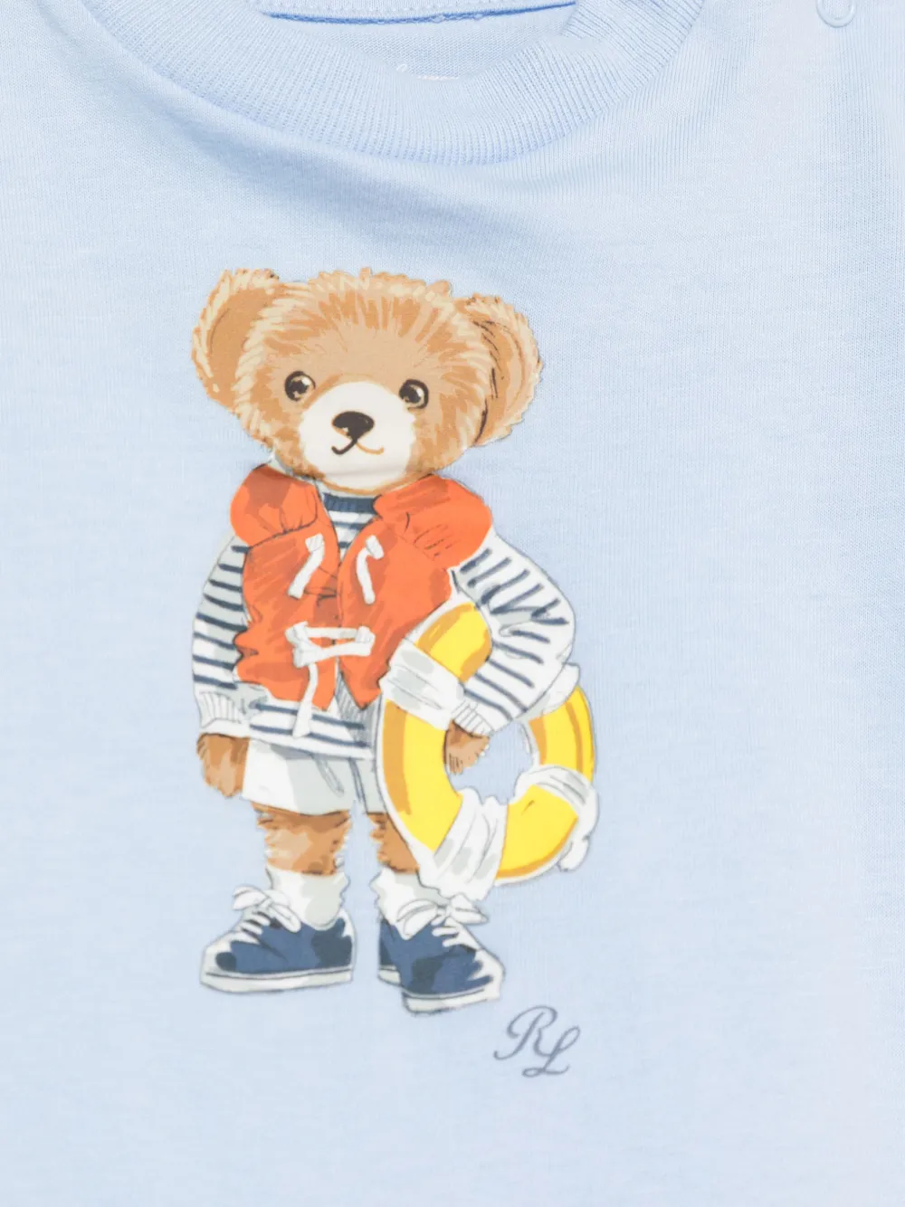 POLO RALPH LAUREN KIDS T-shirt met teddybeerprint Blauw