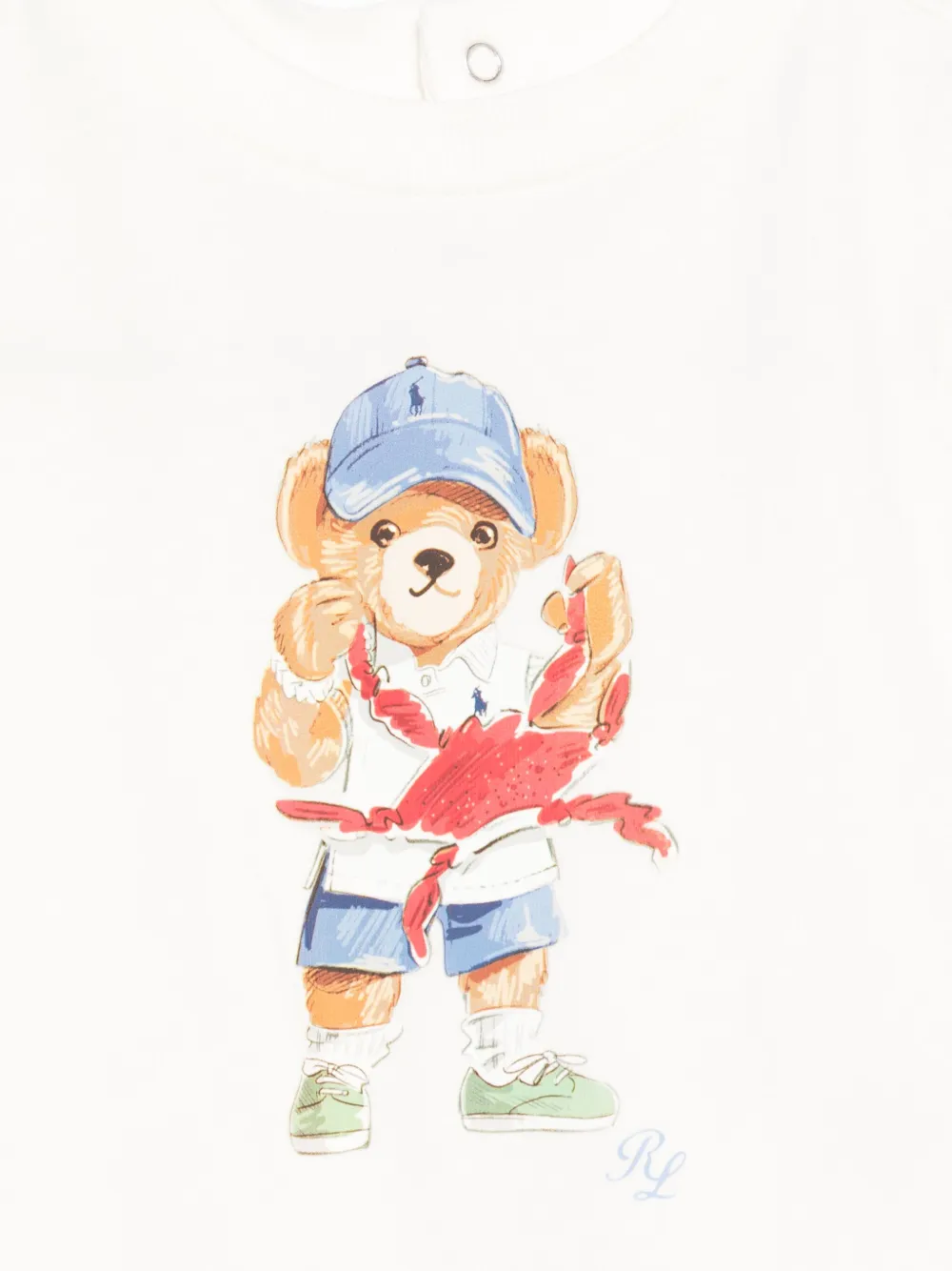 POLO RALPH LAUREN KIDS Romper met logo Wit