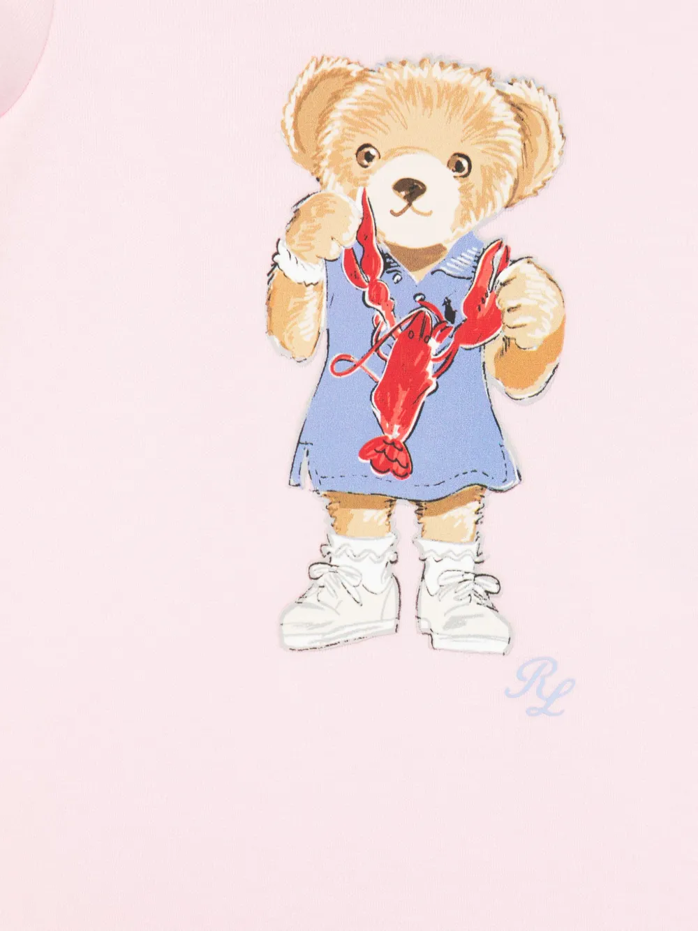 POLO RALPH LAUREN KIDS Polo Bear romper Roze