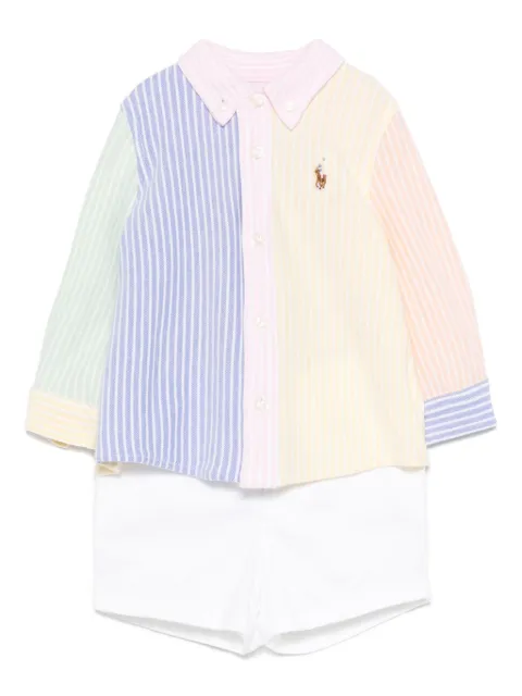 POLO RALPH LAUREN KIDS striped shirt and shorts set 