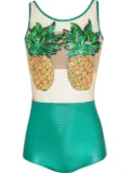 Brigitte Abacaxi Carnaval bodysuit - Green