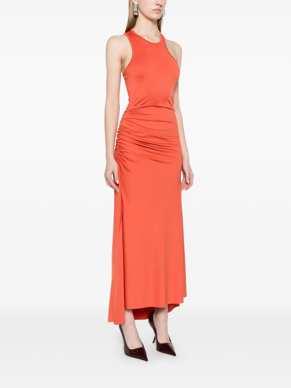 Victoria Beckham Maxi-jurk met ruches Oranje