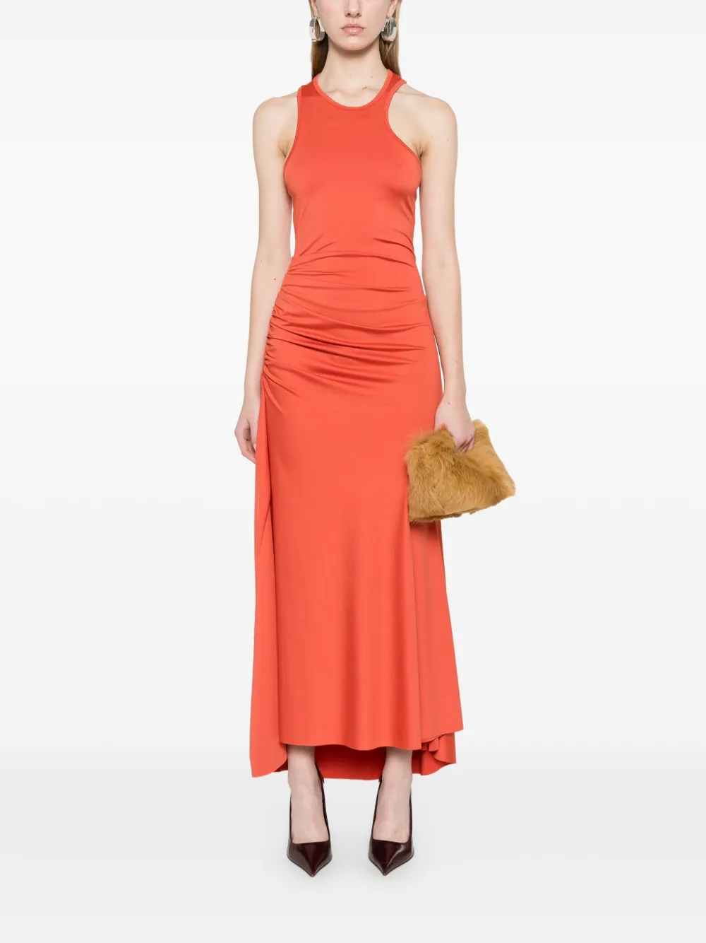 Victoria Beckham Maxi-jurk met ruches - Oranje