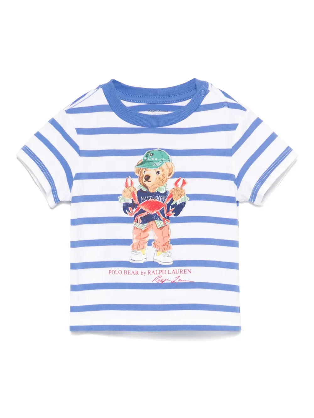 POLO RALPH LAUREN KIDS T-shirt met teddybeerprint Wit